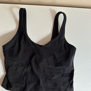 Black Sleeveless Crop Top